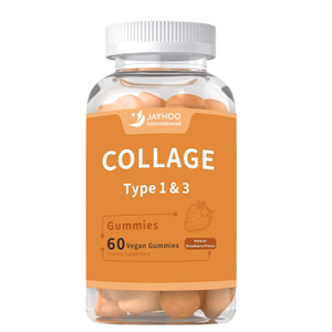 60 Hydrolyzed Collagen Gummies Strawberry Flavored Non-GMO Gluten-Free Skin Whitening 