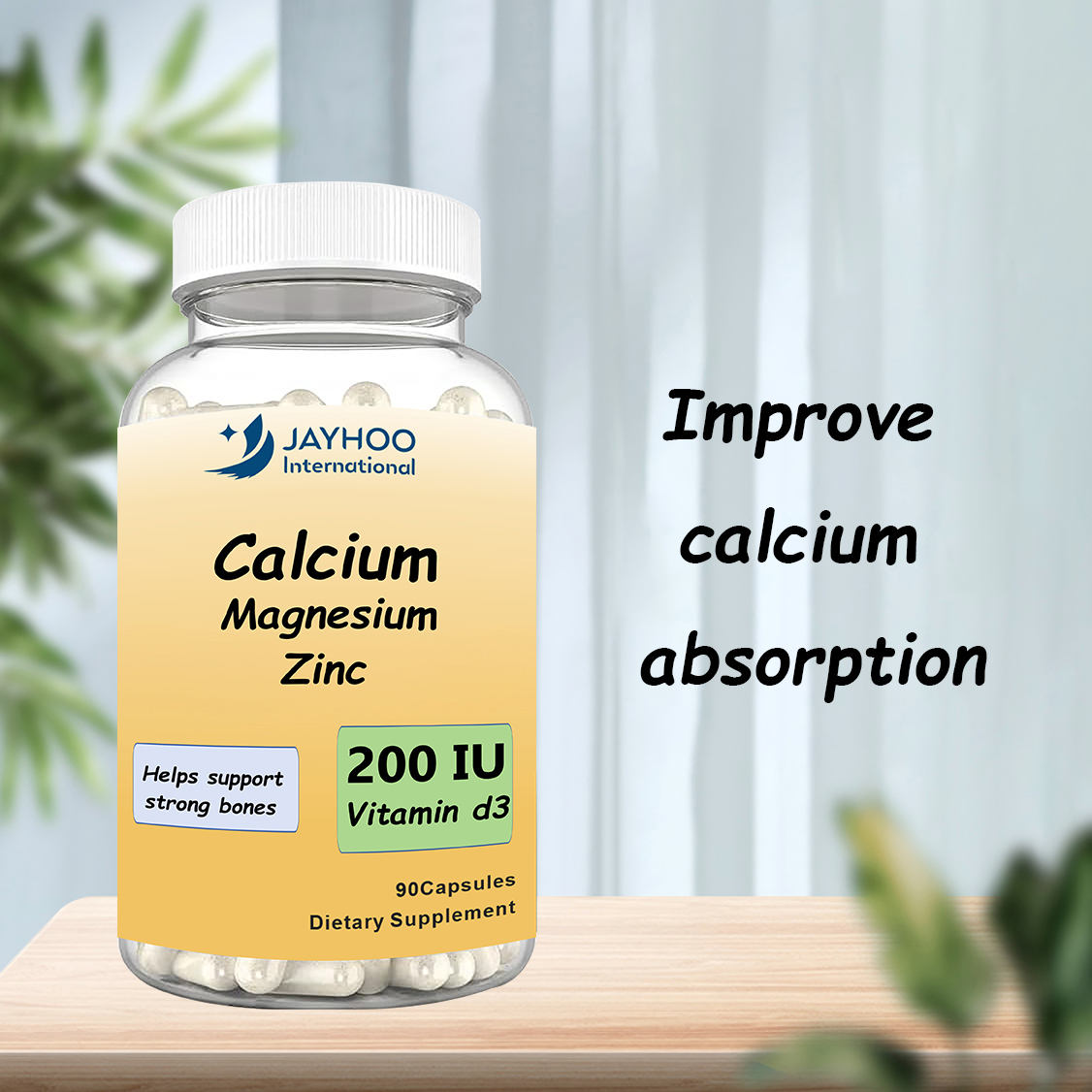 OEM Multivitamin Mineral Capsules with Calcium, Magnesium, Zinc, and Vitamin D3 to Support Muscle Health