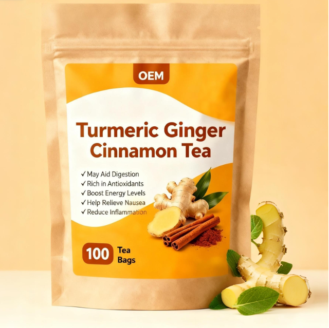 Organic Turmeric, Ginger & Cinnamon Tea - Supports Digestion, Brain Health, and Weight Management