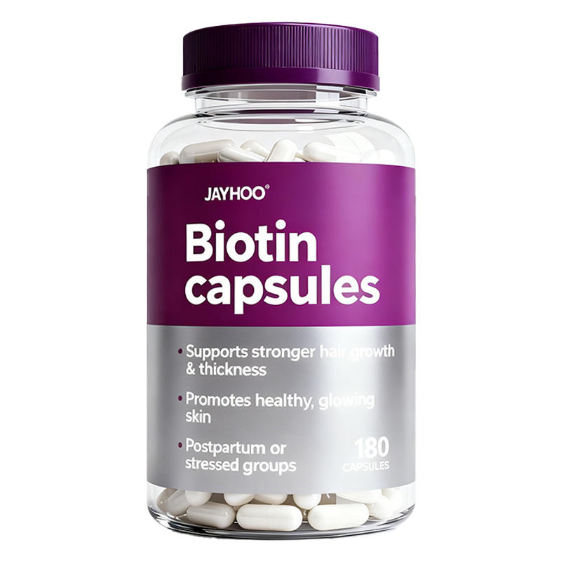 OEM Biotin Capsules 12,000 mcg Support Stronger Hair Growth and Beauty Supplement