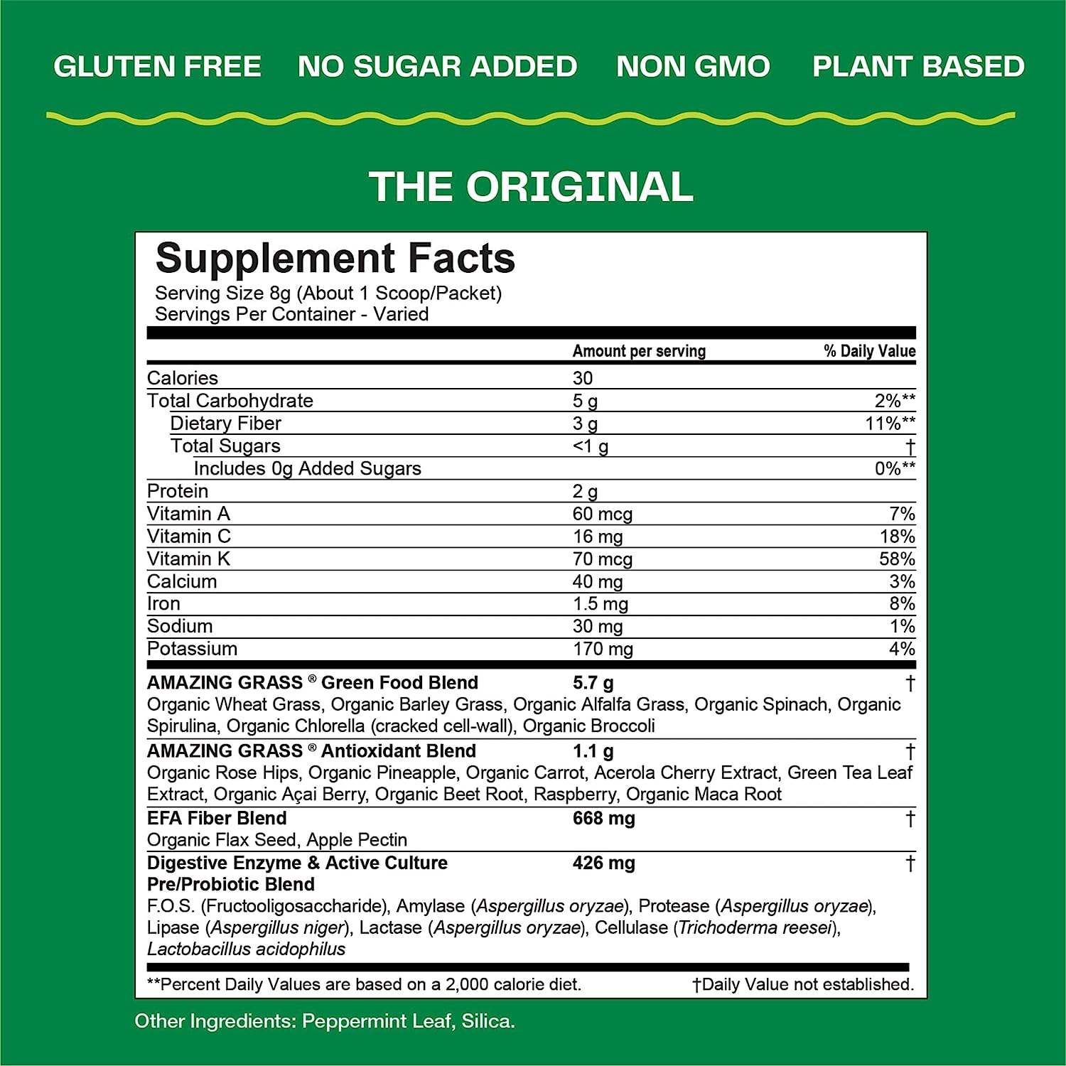 OEM Super Green Organic Food Multivitamin Powder Supplement for Adults Not for Pregnant Women