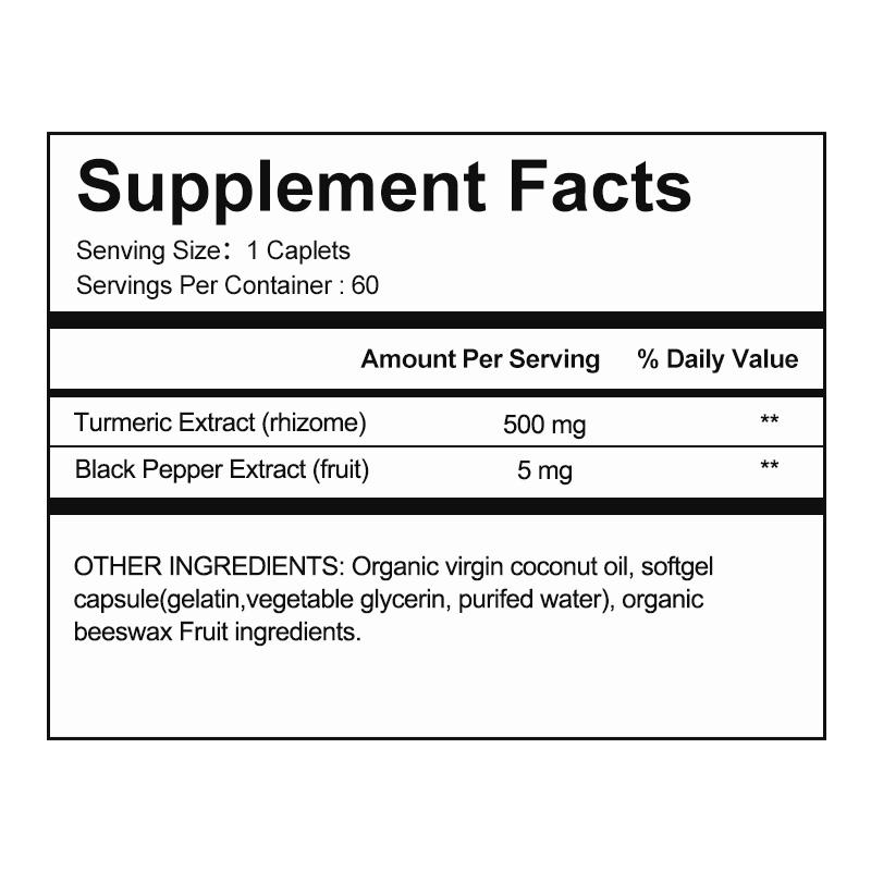 OEM/ODM Private Label Curcumin Soft CapsulesTurmeric Extract with Black Pepper Joint Support Herbal SupplementHeart Health