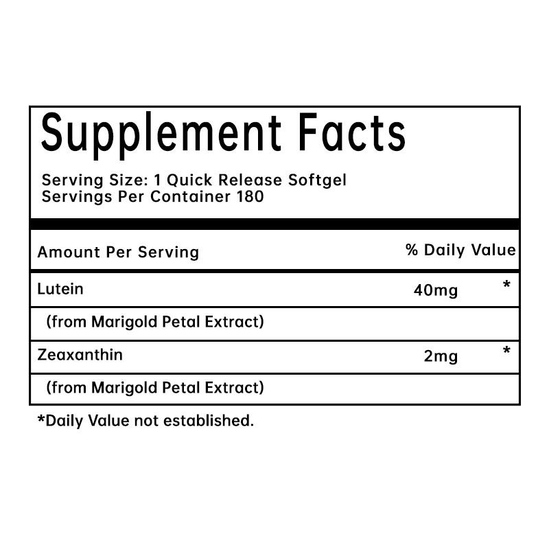 JAYHOO Brand-Lutein & Zeaxanthin Softgel Capsules for Eye Health Protect Vision Relieve Fatigue Delay Aging