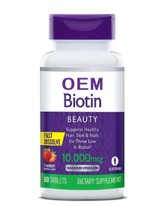 OEM Biotin Tablets 10000 Mcg Promote Healthy Hair Skin And Nails Support Energy Metabolism