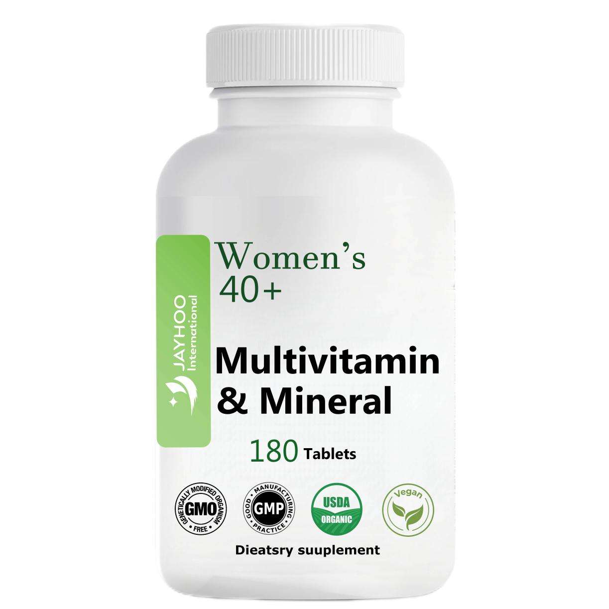 Multivitamin Tablets for Adult Women, Containing Iron And Biotin, Non-GMO, Gluten-free, with Organic Antioxidants, Promoting Skin And Eye Health