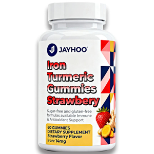 OEM/ODM Iron & Turmeric Gummies Natural Antioxidant & Iron Support Health Supplement Bulk Supply Energy ,with Vitamin C