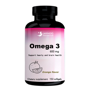 Omega 3 Fish Oil 150 Softgels 600 mg Non-GMO Gluten-Free Supports Heart and Brain Health for Adults