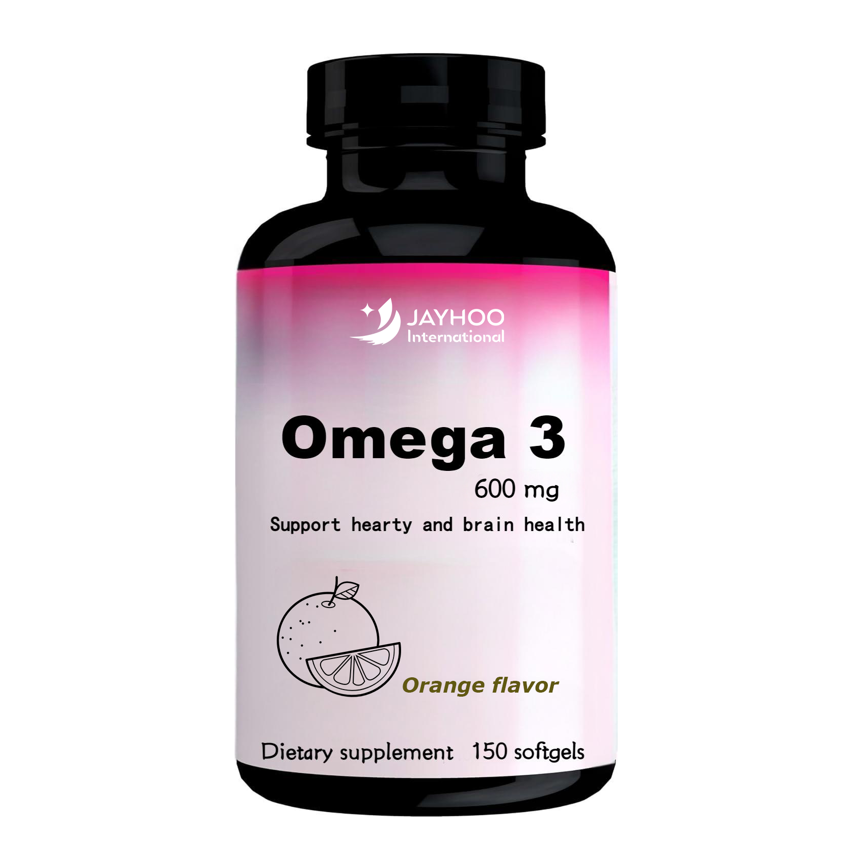 Omega 3 Fish Oil 150 Softgels 600 mg Non-GMO Gluten-Free Supports Heart and Brain Health for Adults