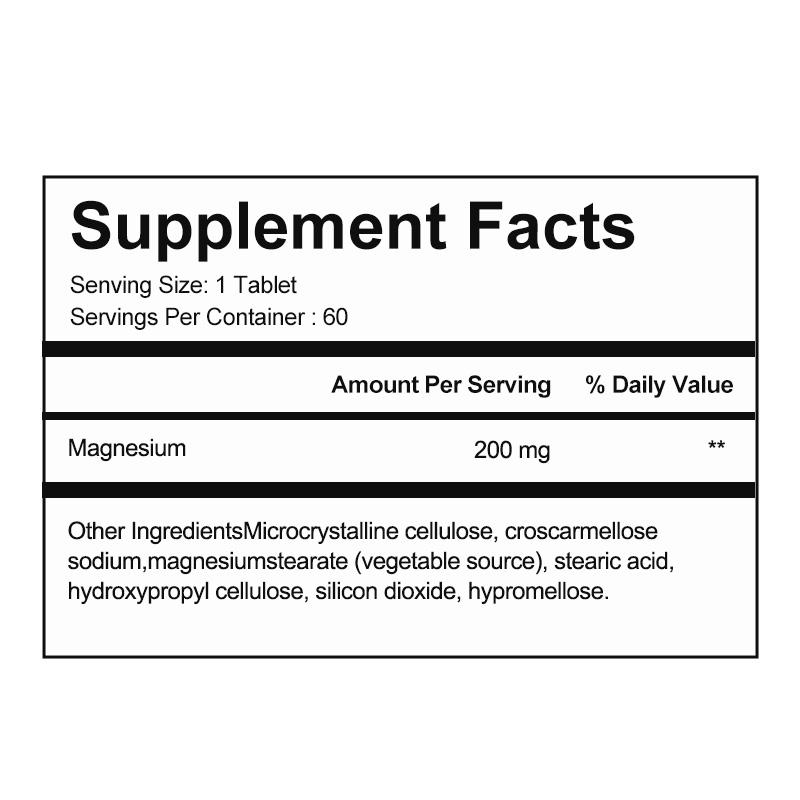 Magnesium Glycinate Tablets, Highly Absorbable Magnesium, Used for Sleep, Muscle Relaxation, and Stress Relief