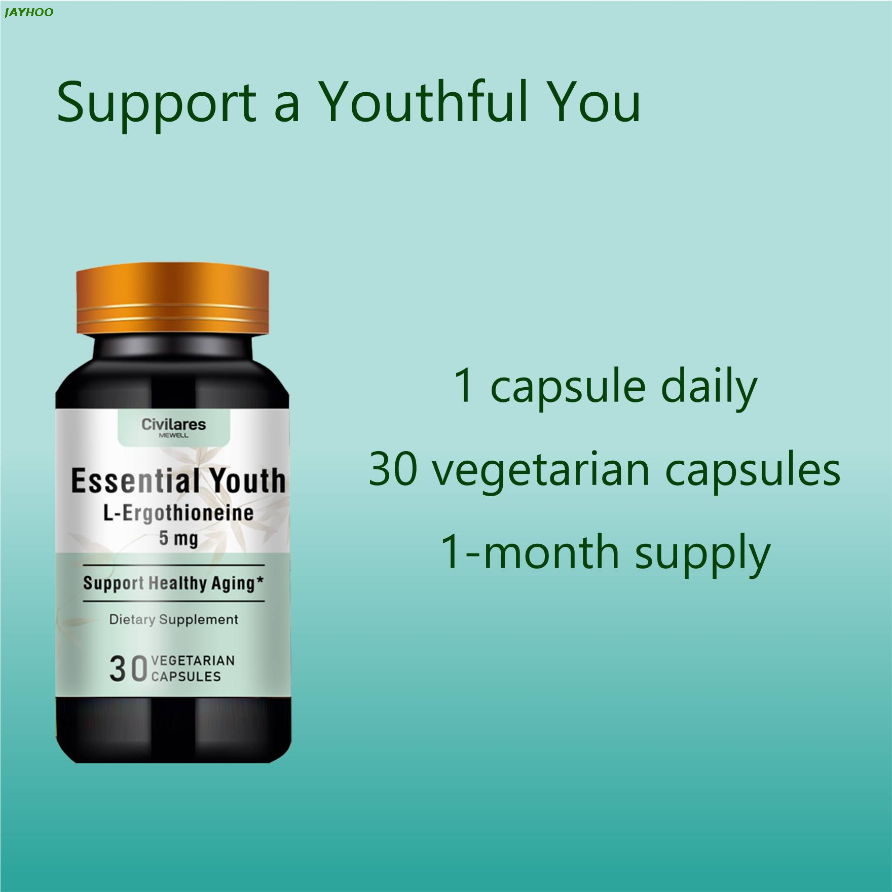  Essential l-ergothioneine capsules for youth