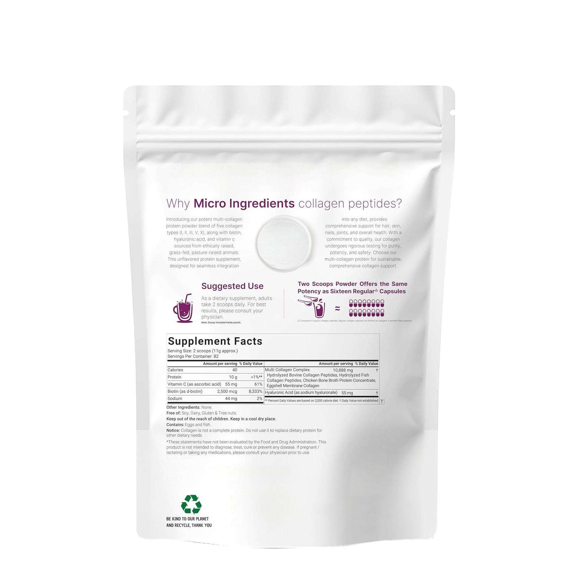 8-in-1 Full-Spectrum Collagen Peptide Powder, Advanced Formula, Multiple Benefits