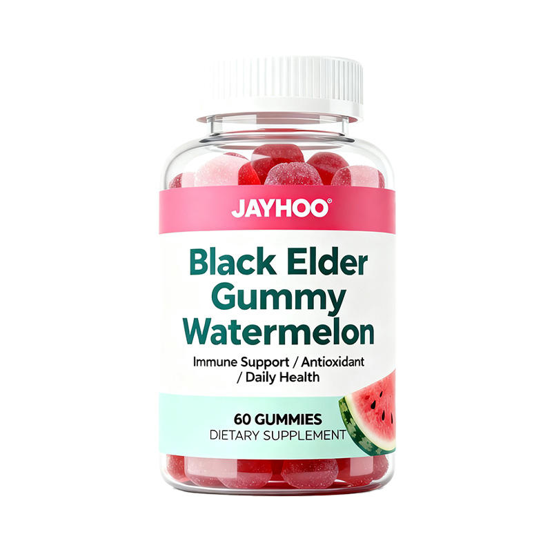 OEM Natural Black Elderberry Watermelon Gummies with Vitamin C And Zinc, Vegetarian Immune Supplement