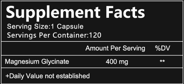 Magnesium Glycinate Natural Blend Dietary Supplement