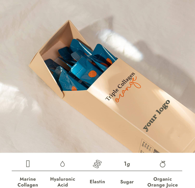 Vegetarian Orange-flavored Collagen Jelly Stick Supplement – Beauty and Whitening Triple Collagen