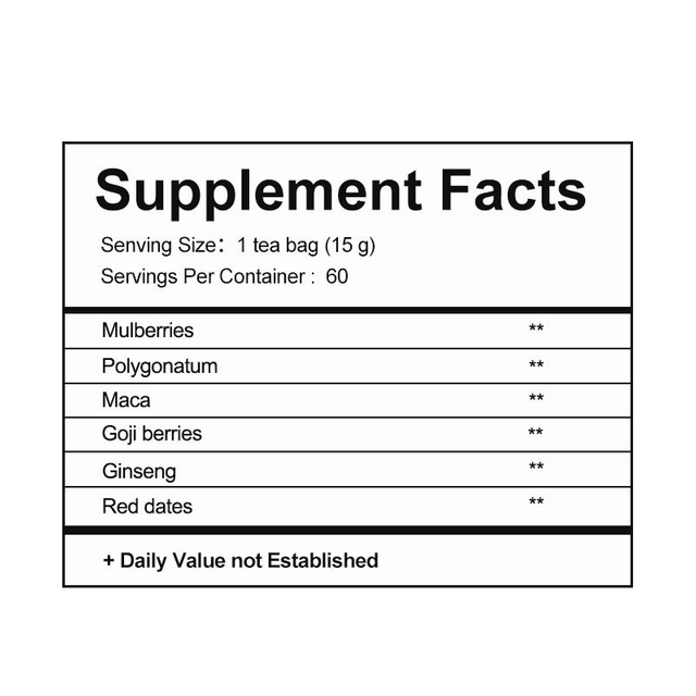 Ginseng Six Treasure Tea Natural Herbal Health Supplement Drink Support Men Wellness Factory Direct Supply.