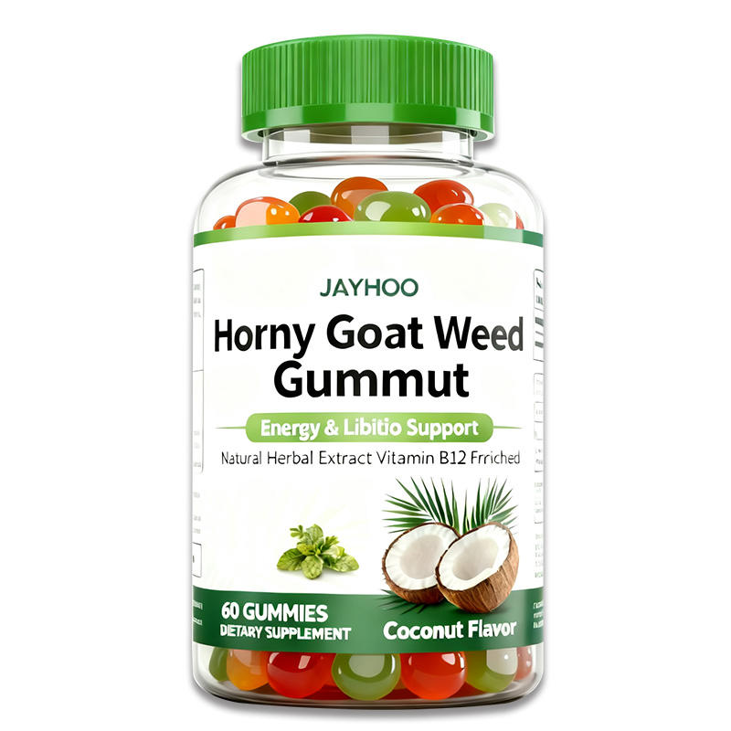 OEM Horny Goat Weed Coconut Gummies for Adults Energy Stamina Support Natural Herbal Male Enhancement Supplement
