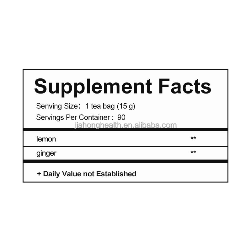 OEM/ODM Wholesale Lemon & Ginger Tea Natural Herbal Blend for Health, Relaxation & Weight Management