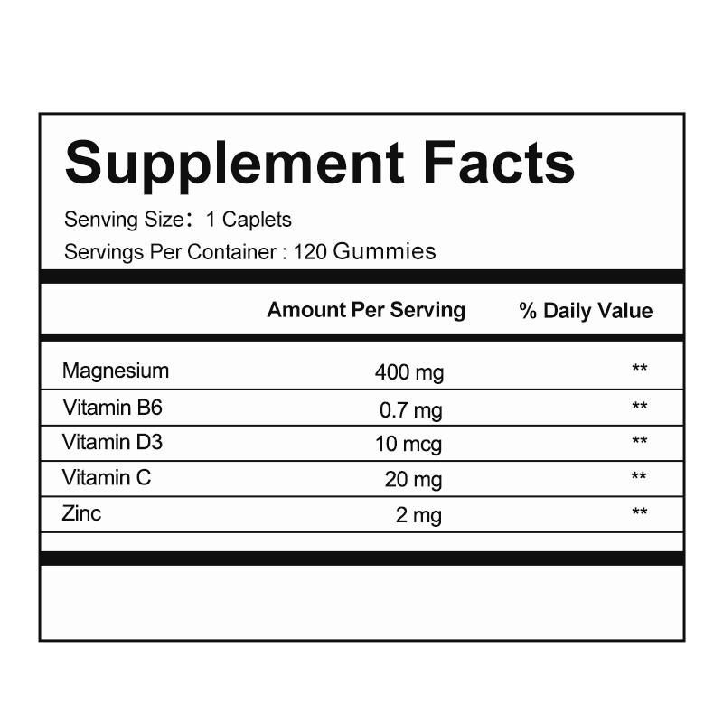 OEM High-absorption Coconut Magnesium Gummies, Sleep Support, Helps Heart And Bone Health, Non-GMO.
