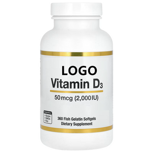 Vitamin D3 Fish Gelatin Soft Capsules for Adults - Supports Healthy Bones, Teeth, And Body's Immune System, Effective Beauty Supplement