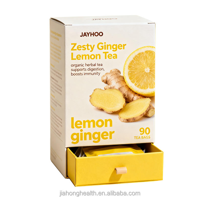 OEM/ODM Wholesale Lemon & Ginger Tea Natural Herbal Blend for Health, Relaxation & Weight Management