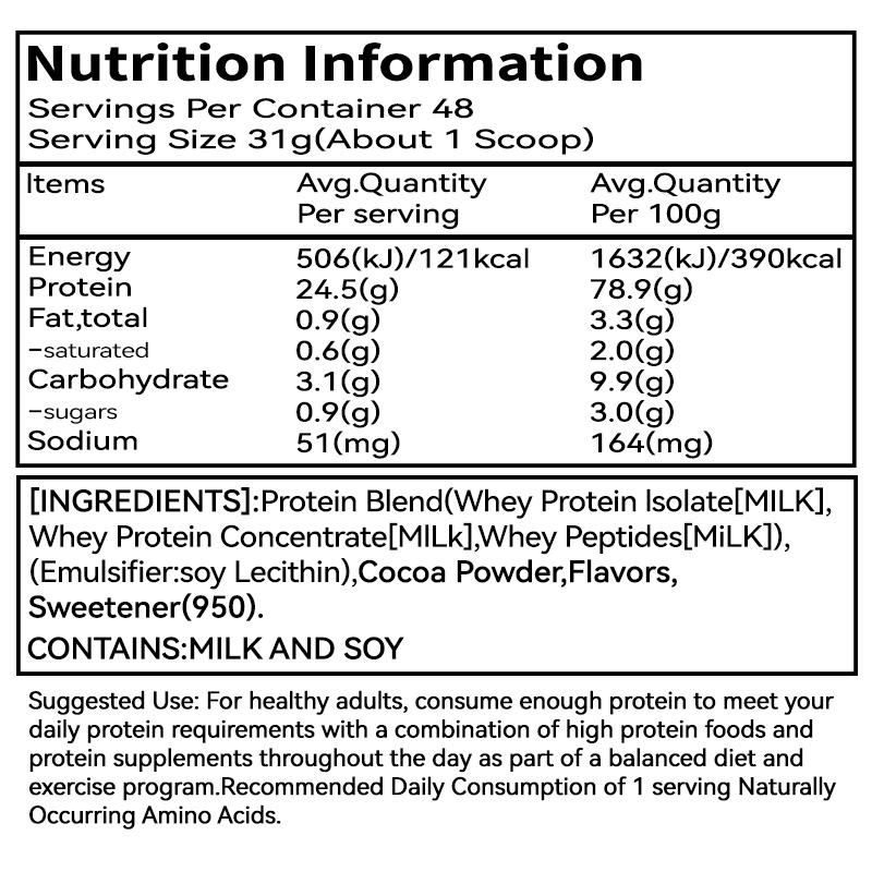 Wholesale Whey Protein Powder Sports Nutrition Supplement for Mass Weight Gain, Boosts Muscle Growth & Suitable for Men & Women