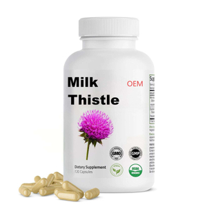 OEM Adult Use Liver Supplement Capsules 110mg Milk Thistle Support Liver Detox & Cleansing 120 Capsules/Bottle Health Food Grade