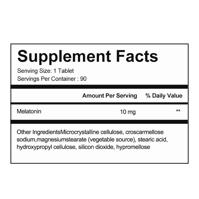 Melatonin Fast-dissolving Tablets, Support Sleep, Can Help Relieve Jet Lag, Relax, Fast-dissolving Sublingual Tablets