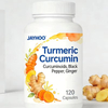 Turmeric Supplement 10:1 Equivalent To 3000 Mg Per Serving, Containing 95% Curcumin, Black Pepper, Ginger