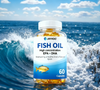 OEM/ODM 6000mg Fish Oil Softgels, containing EPA DHA Omega-3, Non-GMO, Suitable for Adults, Supports Brain and Blood Health