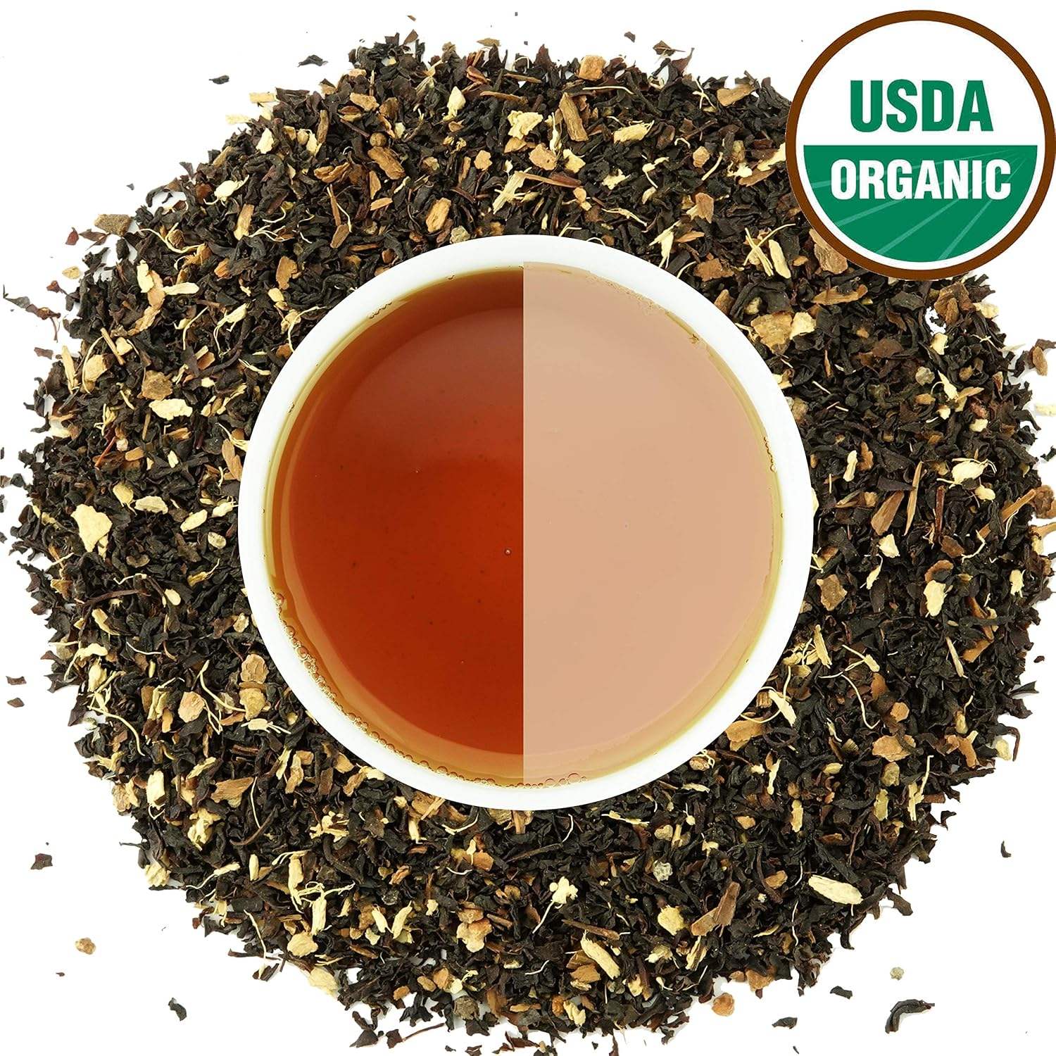 Organic Ceylon Loose Tea, Blended with Cinnamon, Clove, And Black Pepper