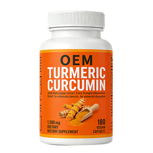 OEM Turmeric And Black Pepper Golden Blend, 180 Vegetarian Capsules, Supports Efficient Absorption