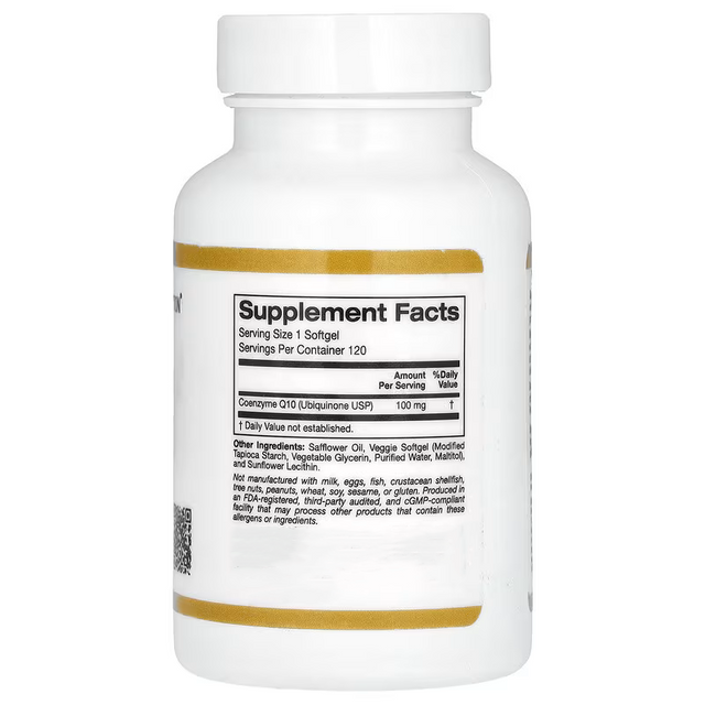 120 Softgels Coenzyme Q10 100mg Natural Adult Supplements Not for Pregnant Women